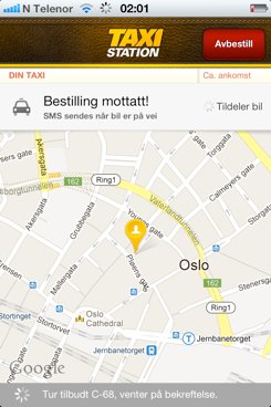 Taxistation gjør taxibestilling lett