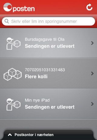 Posten på iPhone