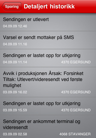 Posten på iPhone