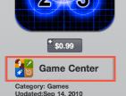 Apple viser Game Center-kompatabilitet 