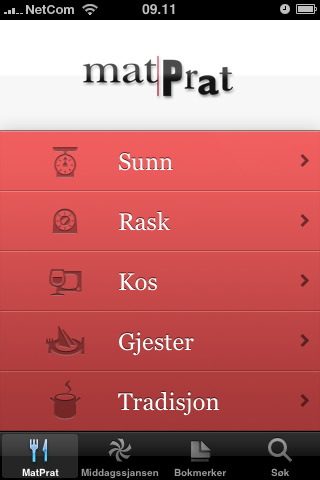 Matprat til iPhone