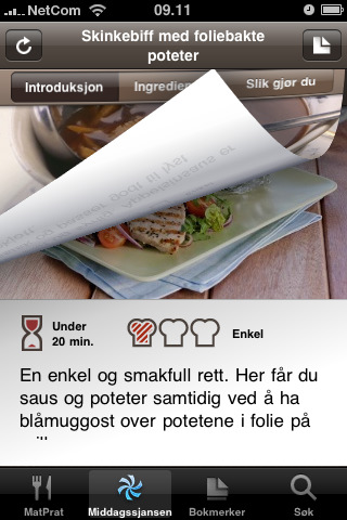 Matprat til iPhone