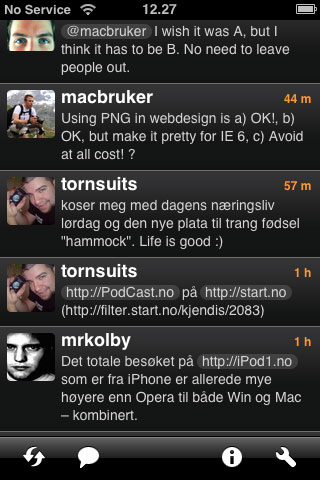 Twitter på iPhone